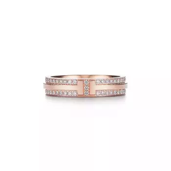 Кольцо Tiffany & Co. Narrow Pave Diamond, розовое золото