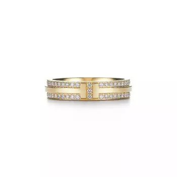 Кольцо Tiffany & Co. Narrow Pave Diamond, золото
