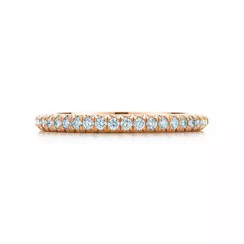 Кольцо Tiffany & Co. Tiffany Soleste Half Eternity, розовое золото/бриллиант