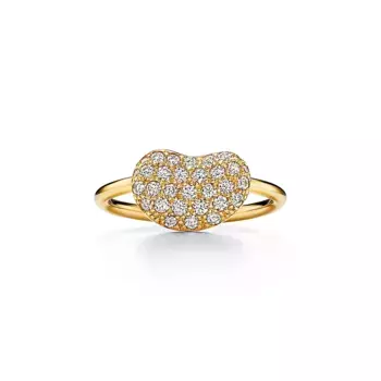 Кольцо Tiffany & Co. x Elsa Peretti Bean Design Wire, 12 мм, золото/бриллиант