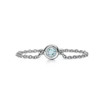 Кольцо Tiffany & Co. x Elsa Peretti Color By The Yard, серебро/аквамарин