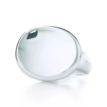 Кольцо Tiffany & Co. x Elsa Peretti Cabochon, серебро/горный хрусталь
