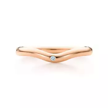 Кольцо Tiffany & Co. x Elsa Peretti Wedding Band, розовое золото/бриллиант