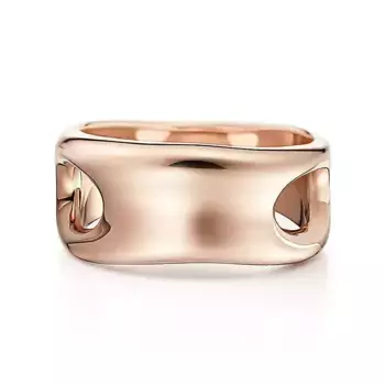 Кольцо Tiffany & Co. x Elsa Peretti Open Side, розовое золото