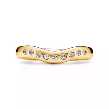 Кольцо Tiffany & Co. x Elsa Peretti Wedding Band, золото/бриллиант