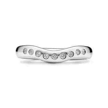 Кольцо Tiffany & Co. x Elsa Peretti Band, платина/бриллиант