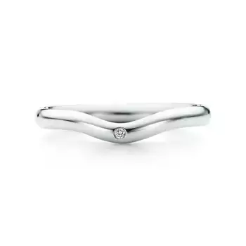 Кольцо Tiffany & Co. x Elsa Peretti Wedding Band, платина/бриллиант