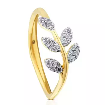 Кольцо Tous Gem Power Leaf Motif, золото/бриллианты