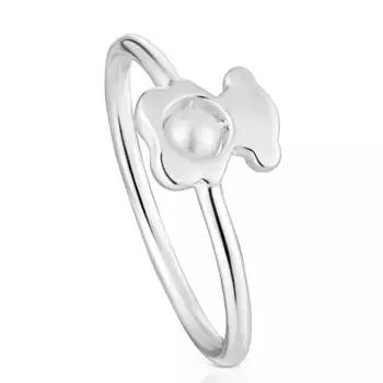 Кольцо Tous I-Bear Small, серебро/жемчуг