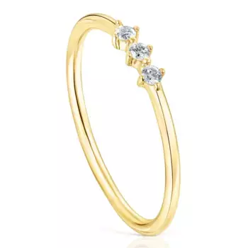 Кольцо Tous Les Classiques Strip, золото/бриллианты