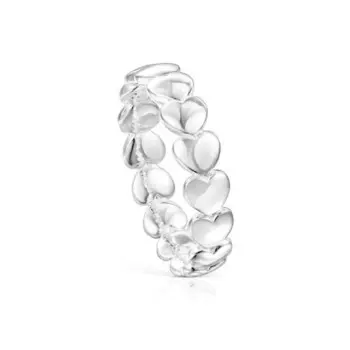 Кольцо Tous Mini Icons With Heart Motifs, серебро
