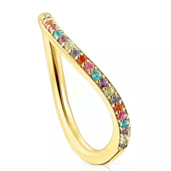 Кольцо Tous Vibrant Colors, позолоченное серебро/драгоценные камни