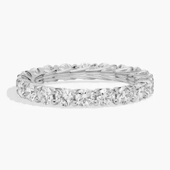 Кольцо Trellis Diamond Eternity из платины (2 карата, Tw. - HI / SI1-SI2) Blue Nile