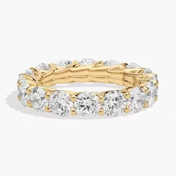 Кольцо Trellis Lab-Grown Diamond Eternity из 14-каратного желтого золота (5 карат Tw. - FG / VS2-SI1) Blue Nile