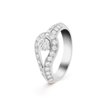 Кольцо Van Cleef & Arpels Couture 0.30 ct EVVS2, платина, бриллиант