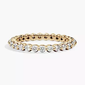 Кольцо «Вечность» с плавающим бриллиантом из 14-каратного желтого золота (3/4 карата) Blue Nile