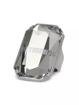 Кольцо VETEMENTS Baguette Crystal, серебристый