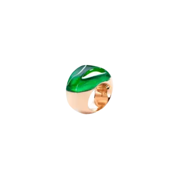 Кольцо Vhernier Aladdin из 18-каратного розового золота, нефрита и горного хрусталя