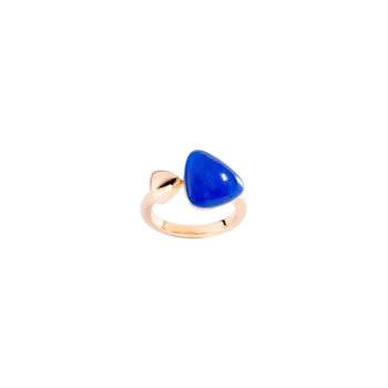 Кольцо Vhernier Freccia из розового золота с лазуритом и горным хрусталем