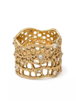 Кольцо Vintage Lace из 18-каратного желтого золота с бриллиантами Aurelie Bidermann, золотой