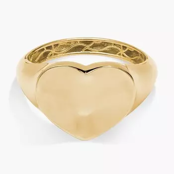 Кольцо в форме сердца из 14-каратного желтого золота Blue Nile