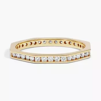 Кольцо ZAC ZAC POSEN Geometric Diamond Eternity из 14-каратного желтого золота (2 мм, 1/2 карата) Blue Nile