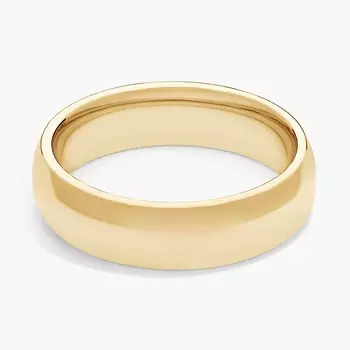 Кольцо ZAC ZAC POSEN Modern Beveled Edge Plain Ring из 14-каратного желтого золота (6 мм) Blue Nile