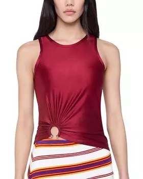 Кольцообразный топ Rabanne, красный