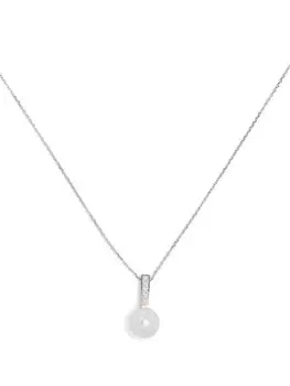 Колье Akoya из белого золота с бриллиантами TASAKI, серебряный