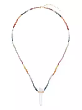 Колье Arizona из желтого золота с сапфиром и кристаллами JIA JIA, золотой