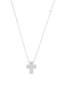 Колье Belle ?poque из белого золота с бриллиантами Damiani, серебяный