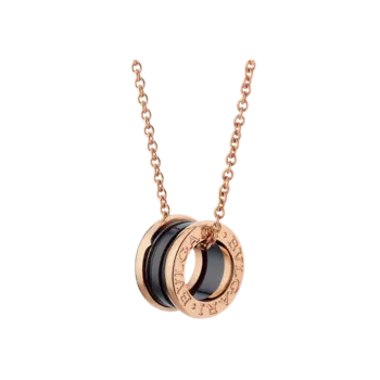 Колье Bulgari B.zero1 из розового золота 18 карат и черной керамики
