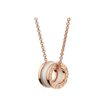 Колье Bulgari B.zero1 из розового золота 18 карат с белой керамикой