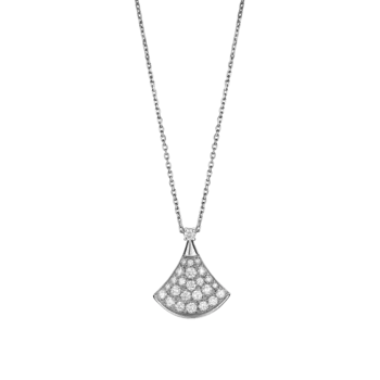 Колье Bulgari Divas' dream из белого золота с бриллиантовым паве