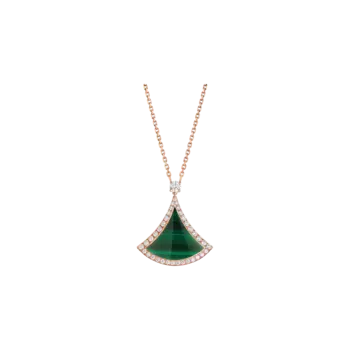 Колье Bulgari Divas' dream из розового золота 18 карат с малахитом и бриллиантами