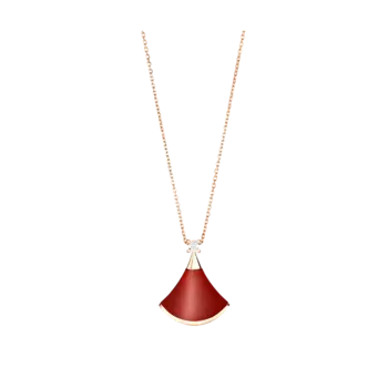 Колье Bulgari Divas' dream из розового золота с сердоликом и бриллиантами