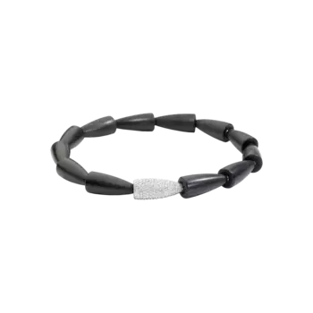 Колье calla из белого золота 18 карат, бриллиантов и черного дерева Vhernier