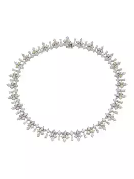 Колье Candy Fleur-De-Lys из белого золота с бриллиантами Anabela Chan, серебяный