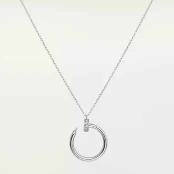 Колье Cartier Juste un Clou, 38-42 см, белое золото/бриллианты