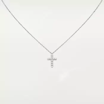 Колье Cartier Symbols Cross, белое золото/бриллианты