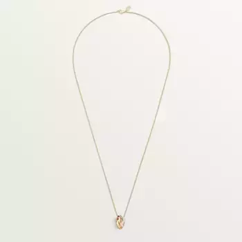 Колье Cartier Trinity Cushion, белое золото/розовое золото/желтое золото