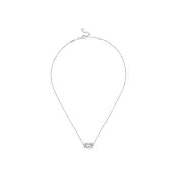 Колье chance infinie средней модели из белого золота с бриллиантами Fred
