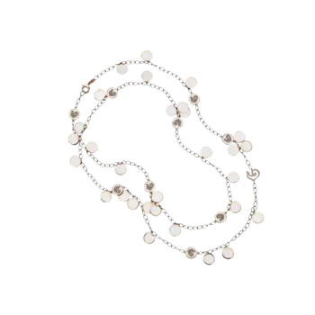 Колье Chantecler Paillettes из розового золота, белой эмали и бриллиантов