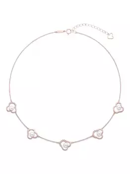 Колье Chants из розового золота с жемчугом и бриллиантами TASAKI, золотой