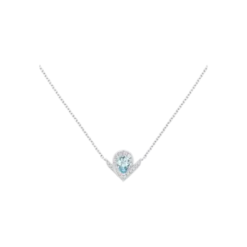 Колье Chaumet Josphine aigrette из белого золота с бриллиантами и аквамаринами