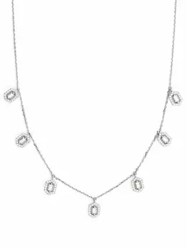 Колье-чокер Eclat из белого золота с бриллиантами Djula, серебряный