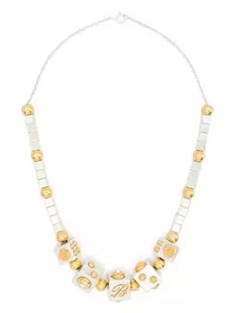 Колье-чокер из бисера Blumarine, серебряный