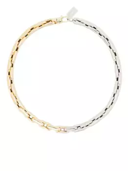 Колье-чокер из желтого и белого золота Lauren Rubinski, серебяный