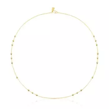 Колье-чокер Tous With 8 Groups Of Alternating Balls Measuring Chain, золото