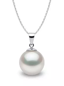 Колье Classic из белого золота с жемчугом Yoko London, серебряный